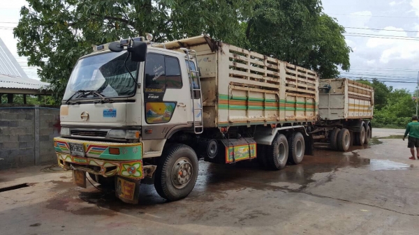 ขายรถพ่วง ดั้มแม่-ลูก 3 คาน HINO FM2K เครื่องเดิม K13D 260 แรงม้า คัสซีสวยตลอดเส้น ยางเต็ม แอร์เย็น ทะเบียนพร้อมโอน