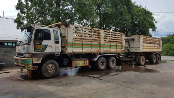 ขายรถพ่วง ดั้มแม่-ลูก 3 คาน HINO FM2K เครื่องเดิม K13D 260 แรงม้า คัสซีสวยตลอดเส้น ยางเต็ม แอร์เย็น ทะเบียนพร้อมโอน