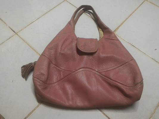 กระเป๋าถือเป็นหนังสีชมพู ผู้หญิง SABRLNA  SCALA  มาจากญี่ปุ่น