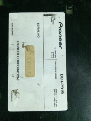 Pioneer DEH-P919 รุ่นใหญ่ 24Bit MP3 CD AUX EQ13แบน ครอสโอเวอร์ในตัว หน้าจอไฟฟ้า กราฟฟิกหน้าจอ ลูกเล่นอีกเพียบ พร้อมสายแปลงAUX ปรีเอ้า3ชุด Made in Japan สภาพสวย มือ2 ญี่ปุ่น