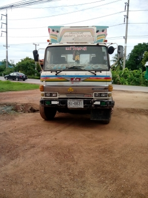 ขายแล้วครับ รถดีราคาถูก สิบล้อเทลเลอร์บรรทุกรถเกี่ยวข้าว ฮีโน่725สองเพลา