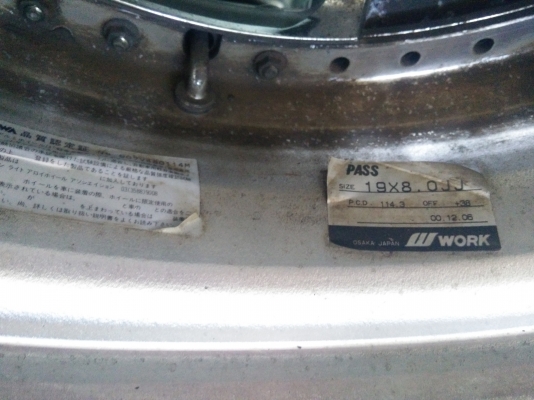 ล้อ wwork EUROLINE เงาวิ้งๆ ขอบ 19 5รู114 ออฟ38 ใส่ big sedan , aphard