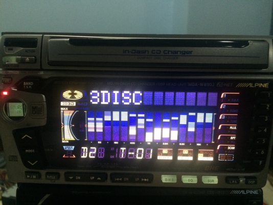 Alpine MDA-W890J รุ่นท็อปในอดีต 3CD CD MD กราฟฟิก ปรีเอ้า3ชุด คุมกล่องCD Made in Japan สภาพสวย มือ2 ญี่ปุ่น