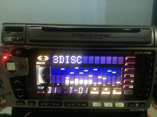 Alpine MDA-W890J รุ่นท็อปในอดีต 3CD CD MD กราฟฟิก ปรีเอ้า3ชุด คุมกล่องCD Made in Japan สภาพสวย มือ2 ญี่ปุ่น