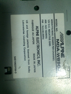 Alpine MDA-W890J รุ่นท็อปในอดีต 3CD CD MD กราฟฟิก ปรีเอ้า3ชุด คุมกล่องCD Made in Japan สภาพสวย มือ2 ญี่ปุ่น