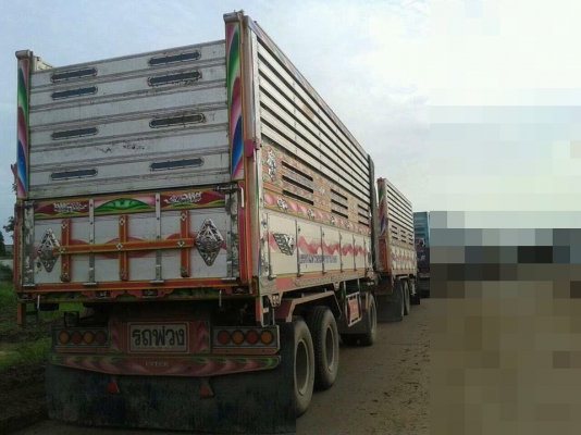 ขายดาวน์ รถสิบล้อ hino FM2P 380แรง ปี56 คอกเกษตรดั้ม กะบะมิเนียม พ่วงแม่ลูกดั้ม