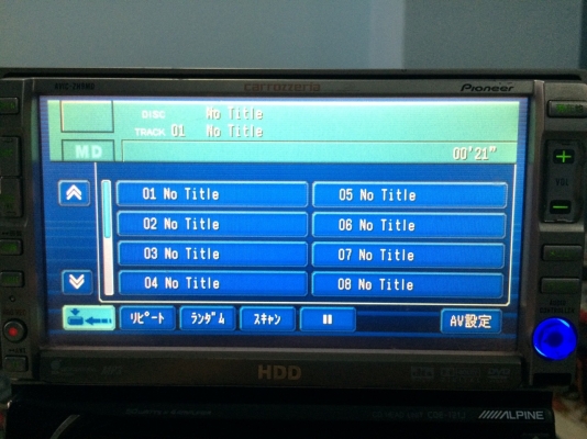 Pioneer AVIC-ZH9MD HDD DVDแผ่นแท้NTSC MP3เลือกแผ่นเล่น CD CD-RW MD-RW AUX  Vedio in Vedio out Camera Back จอทัชสกรีน ปรับระดับจอได้ ปรีเอ้า1ชุด ต่อกล้องทีวีดิจิตอลได้ Made in Japan มือ2 ญี่ปุ่น