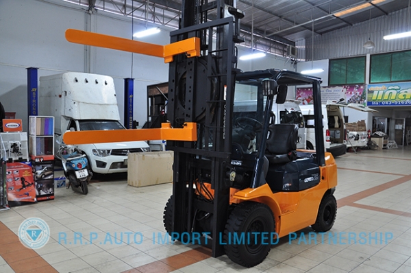 ขายรถโฟล์คลิฟท์มือสอง TOYOTA รุ่น7FD25 ราคา xxx,xxx บาท นำเข้าจากประเทศญี่ปุ่น 100\% ไม่เคยใช้งานในไทย