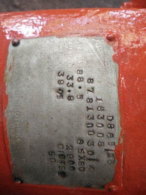 ปั๊มน้ำแรงดันสูง เข้า 3" ออก 2.5" head 88.5 m.