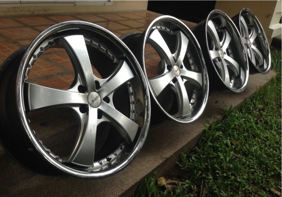 ล้อ20 5/114 หน้า 8.5นิ้ว ET+35 หลัง 9.5นิ้ว ET+25