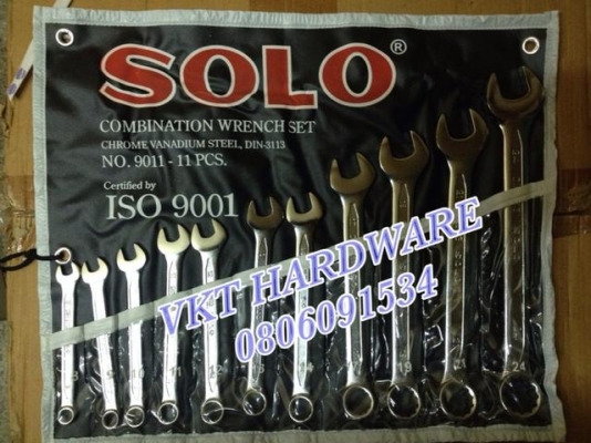 ประแจแหวนข้างปากตาย 11 ตัวชุด SOLO 8-24 no.9011