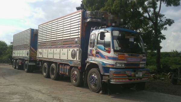 ขาย ISUZU DECA 320 พ่วงแม่ลูก กระบะเนียมคอกเกษตรดั๊ม อู่ ส สหะกิจ