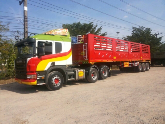 SCANIA 380 แรงม้าพ่วงคอกสูงพร้อมใช้สวยๆเดิมๆ