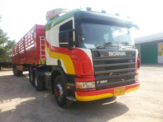 SCANIA 380 แรงม้าพ่วงคอกสูงพร้อมใช้สวยๆเดิมๆ SCANIA 380 แรงม้าพ่วงคอกสูงพร้อมใช้สวยๆเดิมๆ