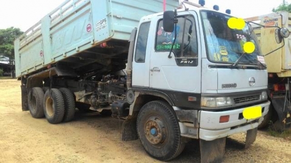 ขาย HINO FM1J  210  สองเพลาดั๊ม กระบะเหล็กสามมิตร