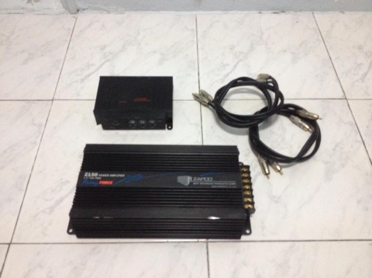 ขายชุดpower amplifier Z150 2x75w rms Zapco made in usa 1ตัว energy ปรับgain trebel bass 1ตัว สาย4หัว2เส้น สภาพดี  ราคา2200บาท โทร0924462525โส
