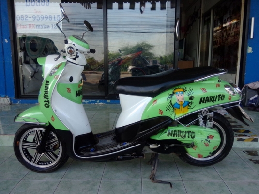 Yamaha Fino ลาย นารูโตะ สีตรงเล่ม ล้อแม็กซ์ VIP