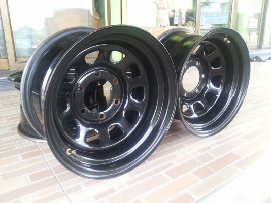 กระทะเหล็ก ลาย rock crawler 51 ขอบ 15 กว้าง 8