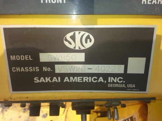 รถบดสั่นสะเทือน 12 ตัน Sakai SW850 รถเก่านอก เพิ่งเหยียบถึงไทย สภาพเดิมๆ