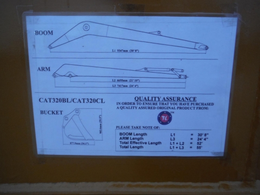 ขาย UNUSED 2014 TL Long Reach Boom &amp; Stick w/Bucket