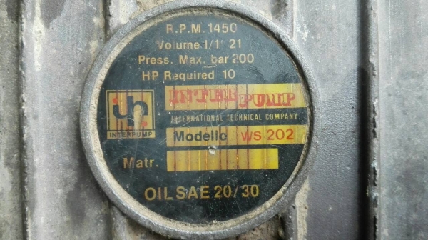 ======= Sold Out!! ======= INTER PUMP ปั้มฉีดน้ำแรงดันสูง Made in Italy มอเตอร์ 10 HP. 380 V. พร้อมใช้งาน โทร 089-2499-123 นครปฐม