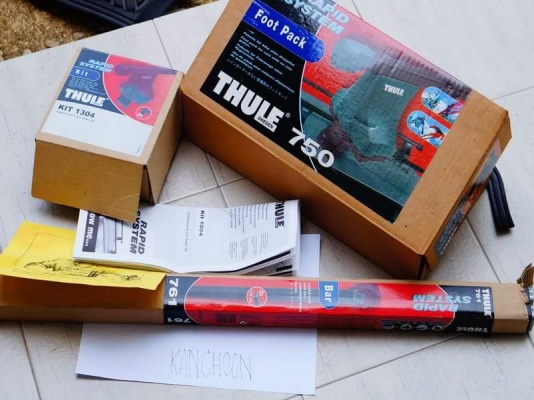 ขายชุดแร็คThule ใส่ฮอนด้าaccord G7รุ่นอื่นต้องดัดแปลงขาจับ