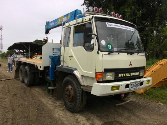 ขาย10ล้อ2เพลาติดเครน 5ตัน4ปอก MITSUBISHI FN527M TF3895 เครื่องดี คัสชีส์สวย เครนดี เล่มพร้อมโอนครับ