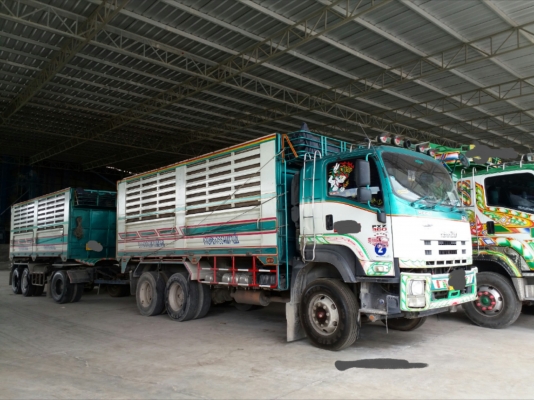 ฝากขายรถอีซุซุเด๊กก้า360ดั้มแม่ลูกสามเพลาปี53กระบะสามมิตร