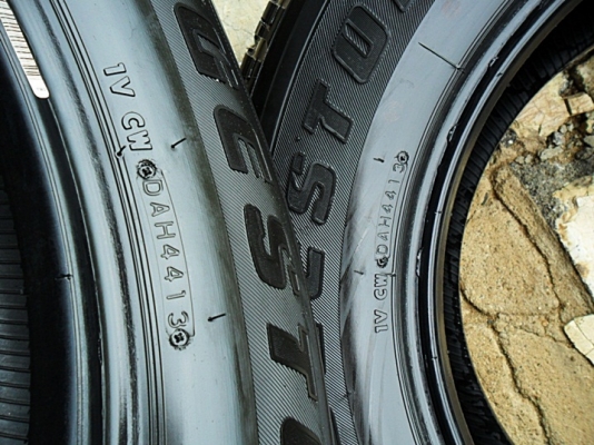 ยางกระบะสูงขอบ17 บริดสโตน 255-65-R17ลงพื้นปี14 (4เส้น 4,900บ)ดอกเพียบ98\% เหมือนยางใหม่