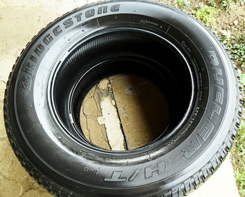 ยางกระบะสูงขอบ17 บริดสโตน 255-65-R17ลงพื้นปี14 (4เส้น 4,900บ)ดอกเพียบ98\% เหมือนยางใหม่