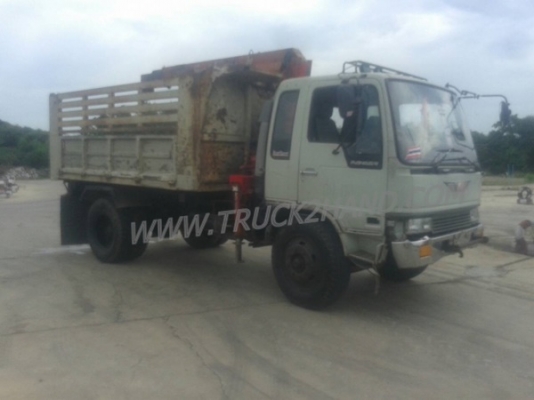 รถบรรทุก 6 ล้อดัมพ์ติดเครน ยี่ห้อ HINO FL172 เครน 3 ตัน 3 ปอก 2 ชัก ปีจดทะเบียน 2531