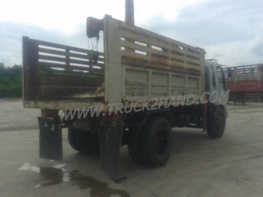 รถบรรทุก 6 ล้อดัมพ์ติดเครน ยี่ห้อ HINO FL172 เครน 3 ตัน 3 ปอก 2 ชัก ปีจดทะเบียน 2531