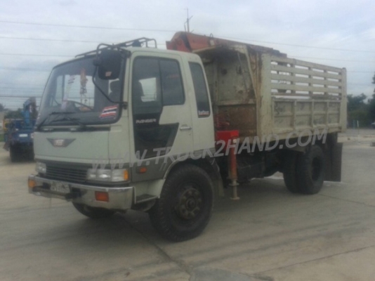 รถบรรทุก 6 ล้อดัมพ์ติดเครน ยี่ห้อ HINO FL172 เครน 3 ตัน 3 ปอก 2 ชัก ปีจดทะเบียน 2531