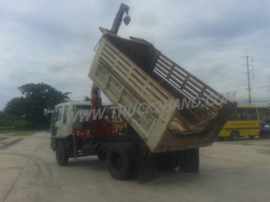 รถบรรทุก 6 ล้อดัมพ์ติดเครน ยี่ห้อ HINO FL172 เครน 3 ตัน 3 ปอก 2 ชัก ปีจดทะเบียน 2531