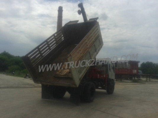 รถบรรทุก 6 ล้อดัมพ์ติดเครน ยี่ห้อ HINO FL172 เครน 3 ตัน 3 ปอก 2 ชัก ปีจดทะเบียน 2531