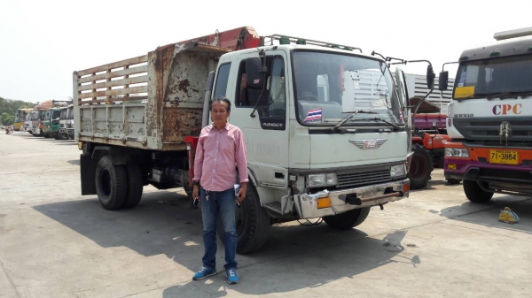 รถบรรทุก 6 ล้อดัมพ์ติดเครน ยี่ห้อ HINO FL172 เครน 3 ตัน 3 ปอก 2 ชัก ปีจดทะเบียน 2531