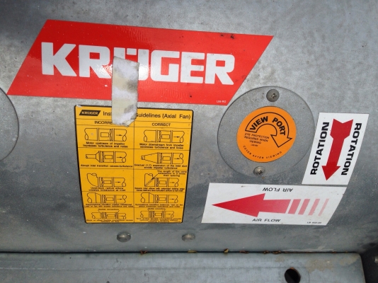 ขายโบวเวอร์ ดูด-เป่าอากาศในท่อ KRUGER 0.5HP. 380V สภาพดี หมุนนิ่มพร้อมใช้งาน ขายโบวเวอร์ ดูด-เป่าอากาศในท่อ KRUGER 0.5HP. 380V สภาพดี หมุนนิ่มพร้อมใช้งาน