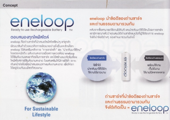 แท่นชาร์จ ENELOOP รุ่นชาร์จเร็ว 2 ชั่วโมง พร้อม ถ่าน ENELOOP ขนาด AA  4 ก้อน   ของแท้ประกันศูนย์ Panasonic
