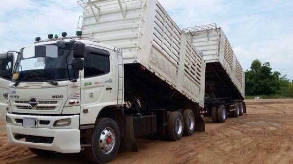 ขายรถพ่วง 22 ล้อ แม.ลูก กระบะเหล็กคอกเกษตรดั้ม อู่.สามมิตร HINO 344 ปี.54 รถสวย พร้อมใช้ ราคา .2600000 ต่อรอง