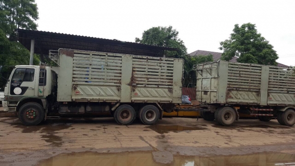 ขายรถพ่วง HINO FM3M แม่-ลูกไม่ดั้ม กระบะสามมิตร เครื่องเดิม M10C 240 แรงม้า เกียร์เดิม สโลว์เดิม คัสซีสวยตลอดเส้น ทะเบียนพร้อมโอนครับ