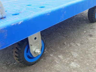 ของใหม่นำเข้าจากใต้หวันครับ รถเข็นของพลาสติกอเนกประสงค์ พับเก็บได้ ด้ามเหล็ก