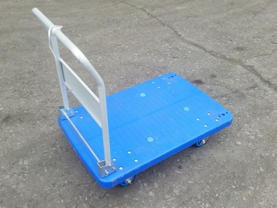 ของใหม่นำเข้าจากใต้หวันครับ รถเข็นของพลาสติกอเนกประสงค์ พับเก็บได้ ด้ามเหล็ก