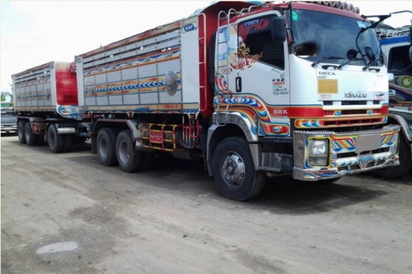 ขาย ISUZU 360 พ่วงแม่ลูก กระบะเนียมดั๊ม อู่ ส สหะกิจ รถปี 53