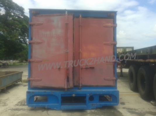 ตู้บรรทุก ตู้แห้ง 3 ประตู ยกลงจากรถ ISUZU NPR 120 แรง ภายในยาว 4.85 เมตร กว้าง 2.06 เมตร สูง 1.82 เมตร