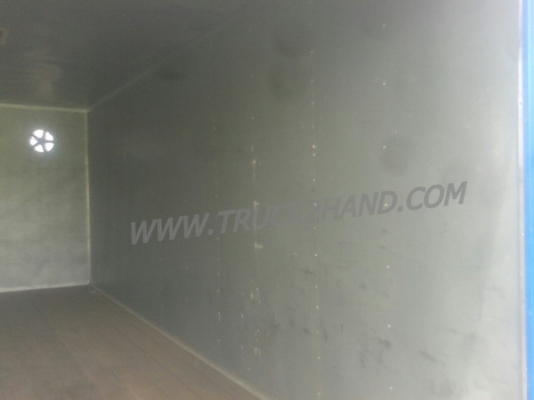 ตู้บรรทุก ตู้แห้ง 3 ประตู ยกลงจากรถ ISUZU NPR 120 แรง ภายในยาว 4.85 เมตร กว้าง 2.06 เมตร สูง 1.82 เมตร