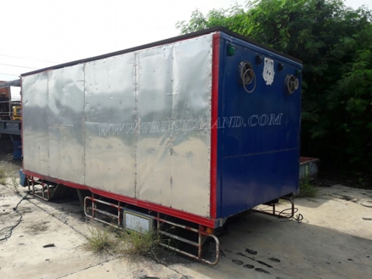 ตู้บรรทุก ตู้แห้ง 3 ประตู ยกลงจากรถ ISUZU NPR 120 แรง ภายในยาว 4.85 เมตร กว้าง 2.06 เมตร สูง 1.82 เมตร