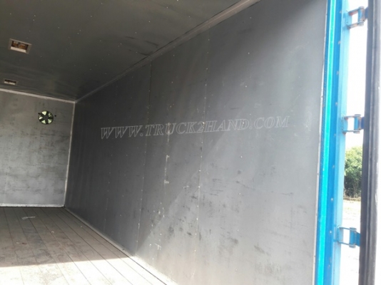 ตู้บรรทุก ตู้แห้ง 3 ประตู ยกลงจากรถ ISUZU NPR 120 แรง ภายในยาว 4.85 เมตร กว้าง 2.06 เมตร สูง 1.82 เมตร