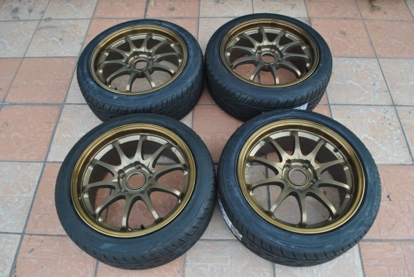 ขายล้อมือสอง CE28 ขอบ17 5รู114.3 พร้อมยางใหม่ TOYO PX4 215/45R17