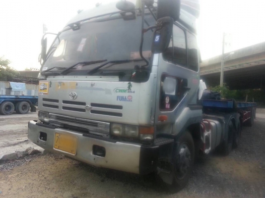 หัวลาก NISSAN เครี่องPE6 พร้อมหางพื้นเรียบสองเพลา พร้อมใช้งานครับ