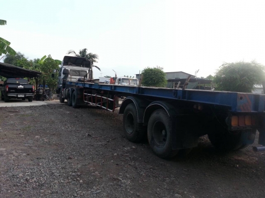 หัวลาก NISSAN เครี่องPE6 พร้อมหางพื้นเรียบสองเพลา พร้อมใช้งานครับ